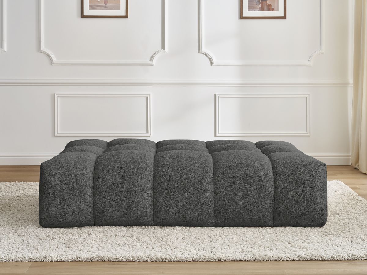 Bobochic Everest Pouf 166 × 100 cm Melange-Stoff Dunkelgrau