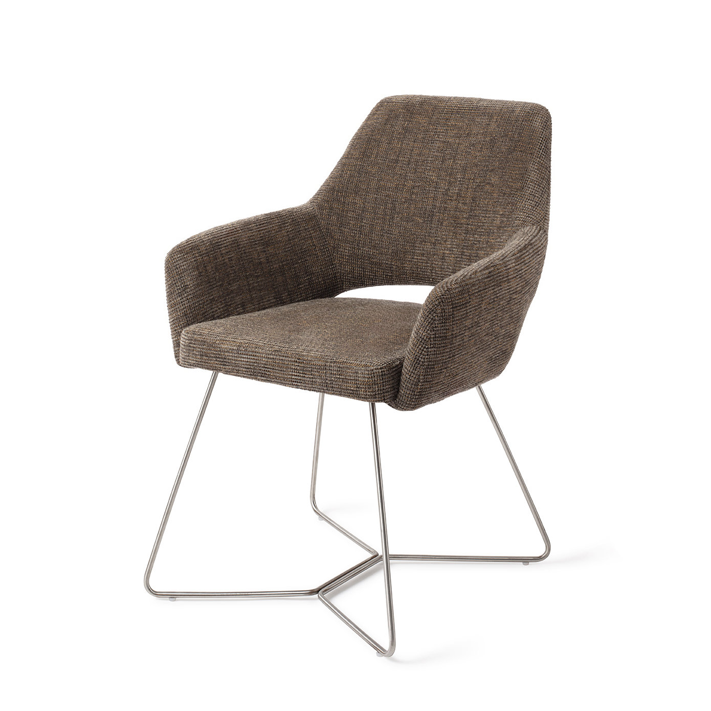 Jesper Home Esszimmerstuhl Yanai Checked Chestnut Beehive Stahl