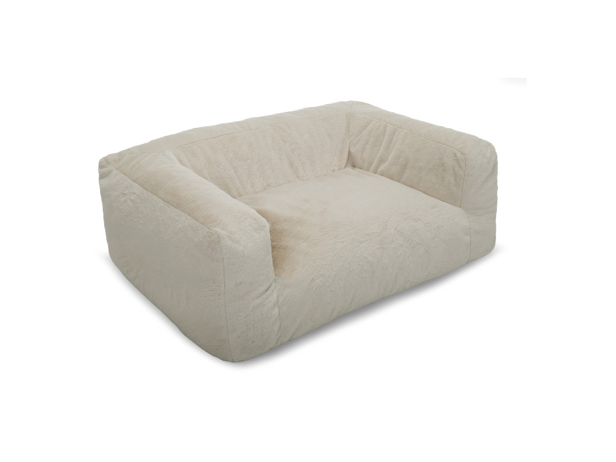 Bobochic Salto Hundekorb Kunstfell Beige, Größe M (80 cm)