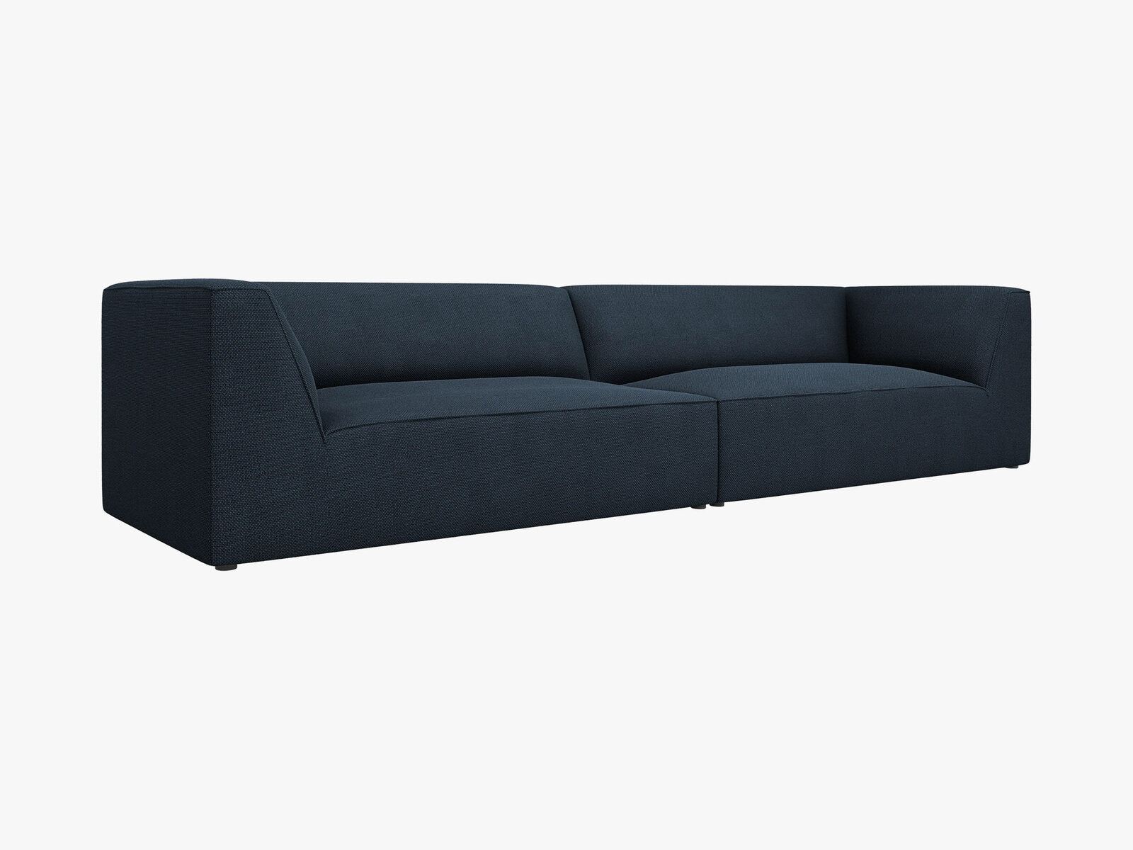 Micadoni Sofa Ruby 4-Sitzer Strukturierter Stoff Ottawa Marineblau