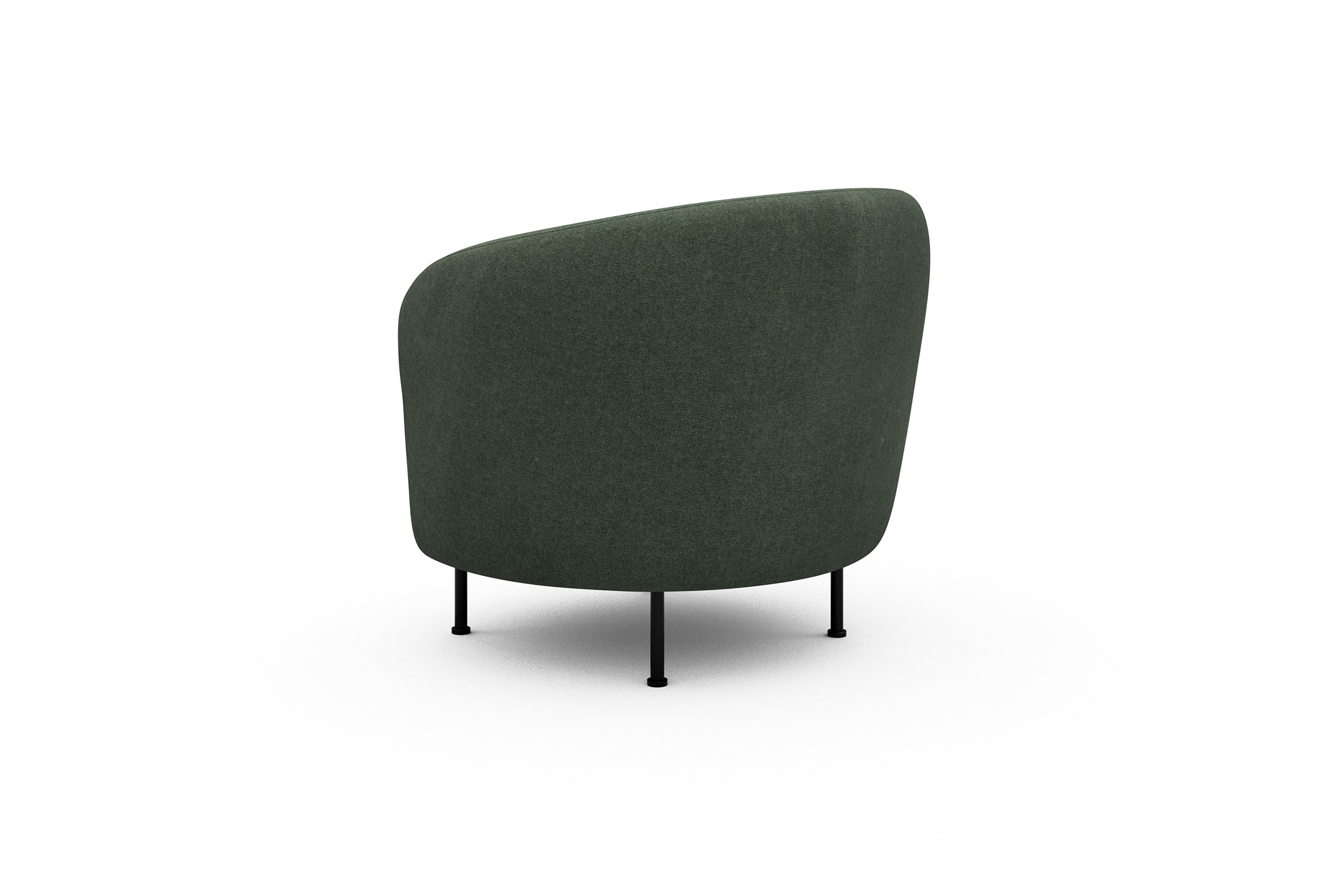 Sessel Ronda Metallbeine Schwarz Casone-Forest-Green