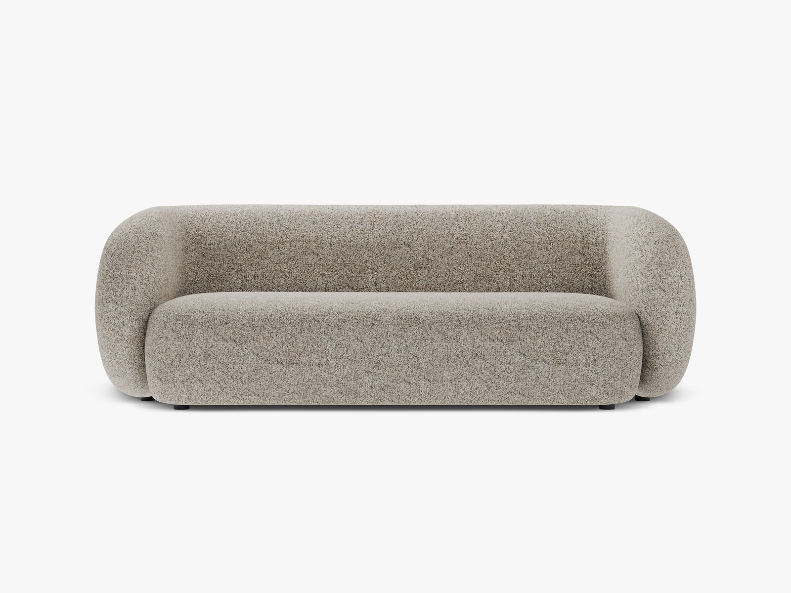Micadoni Sofa Kate 3-Sitzer Strukturierter Stoff Puente Beige Melange