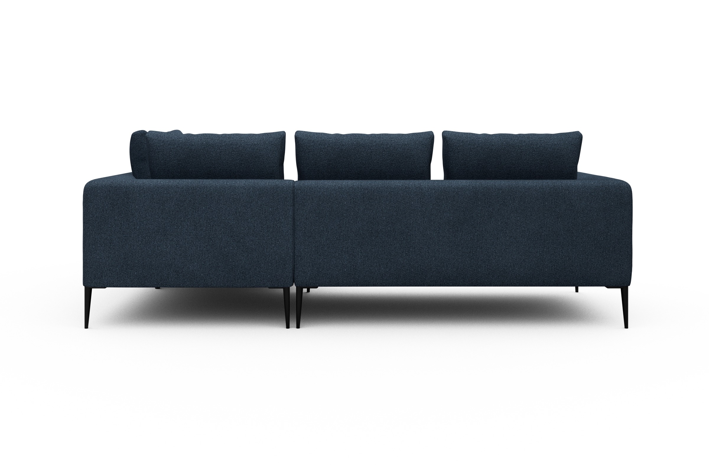 Ecksofa Paul Relax-Ecke rechts mit 2-Sitzer Boucle-Blue