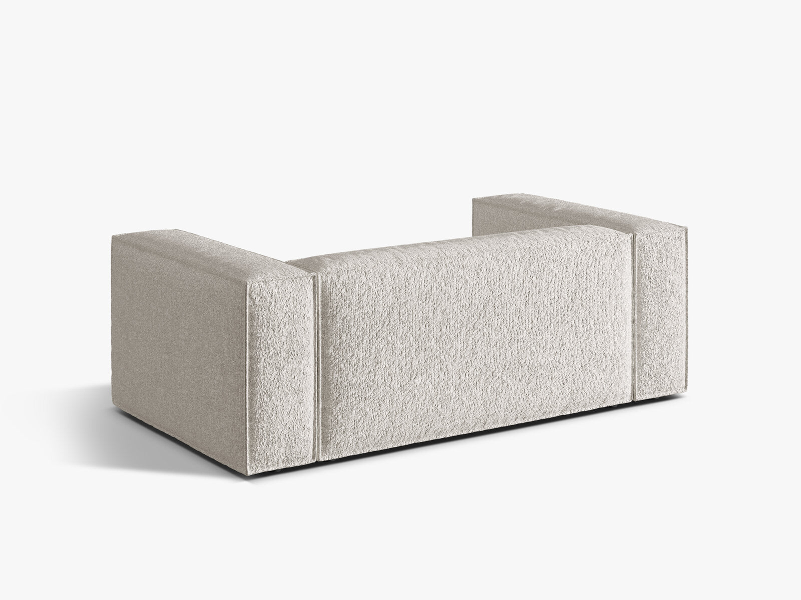Micadoni Sofa Nuria 2-Sitzer Boucle Grau Beige Melange