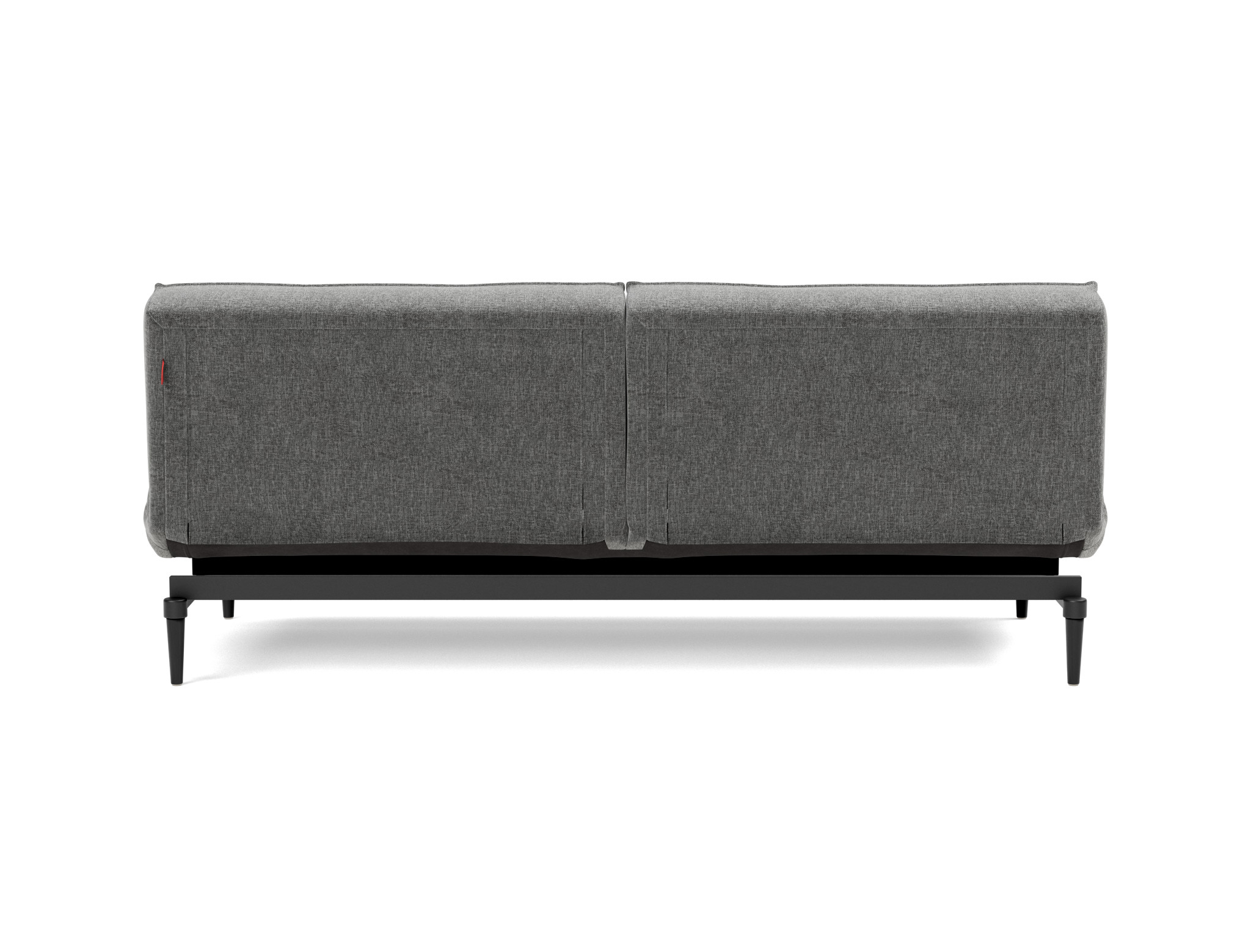 Schlafsofa Splitback Strukturierter Stoff Twist 563-Charcoal Beine Styletto Eiche schwarz