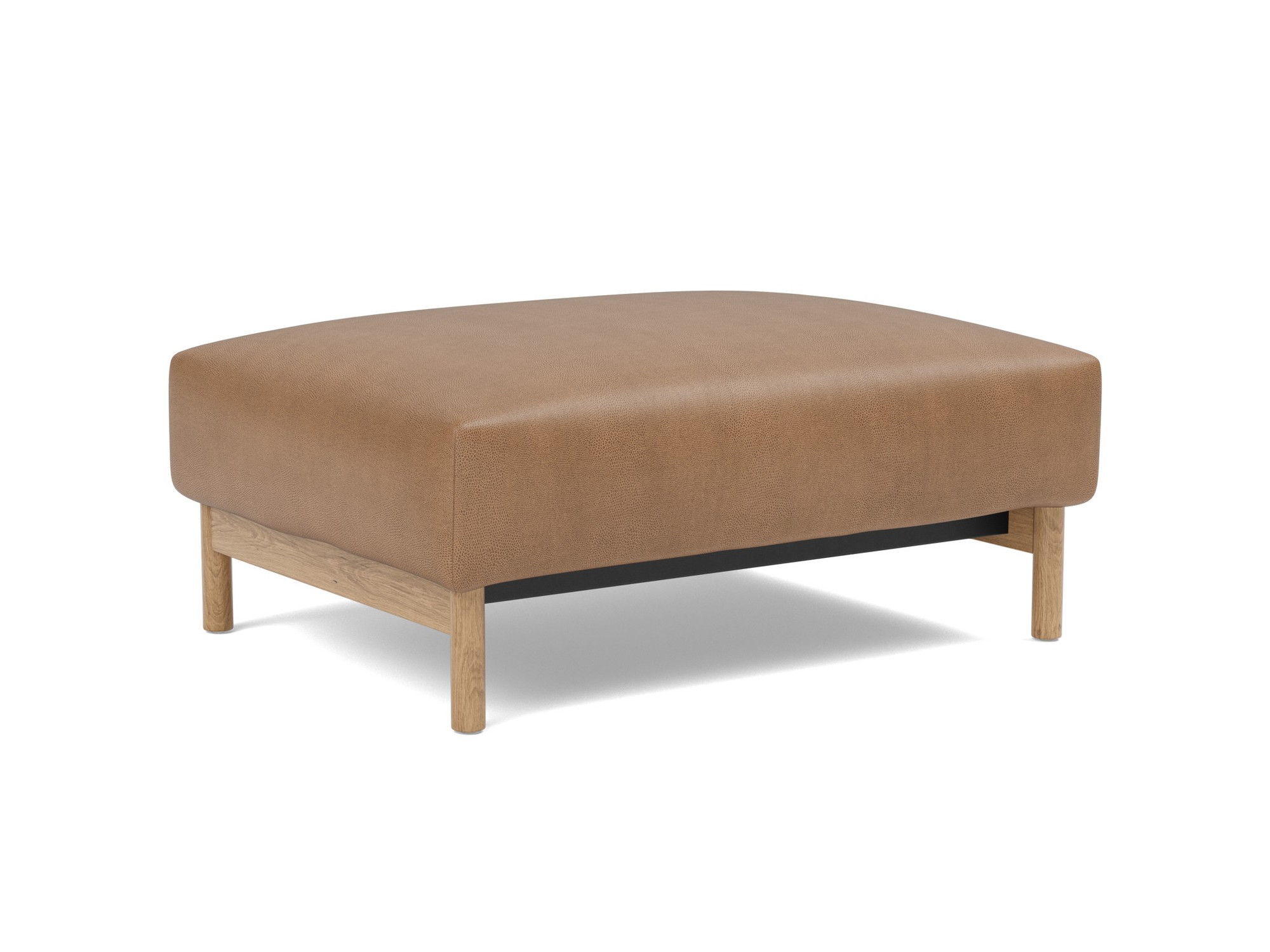 Hocker Malloy Lederoptik Faunal 551-Brown Beine Eiche