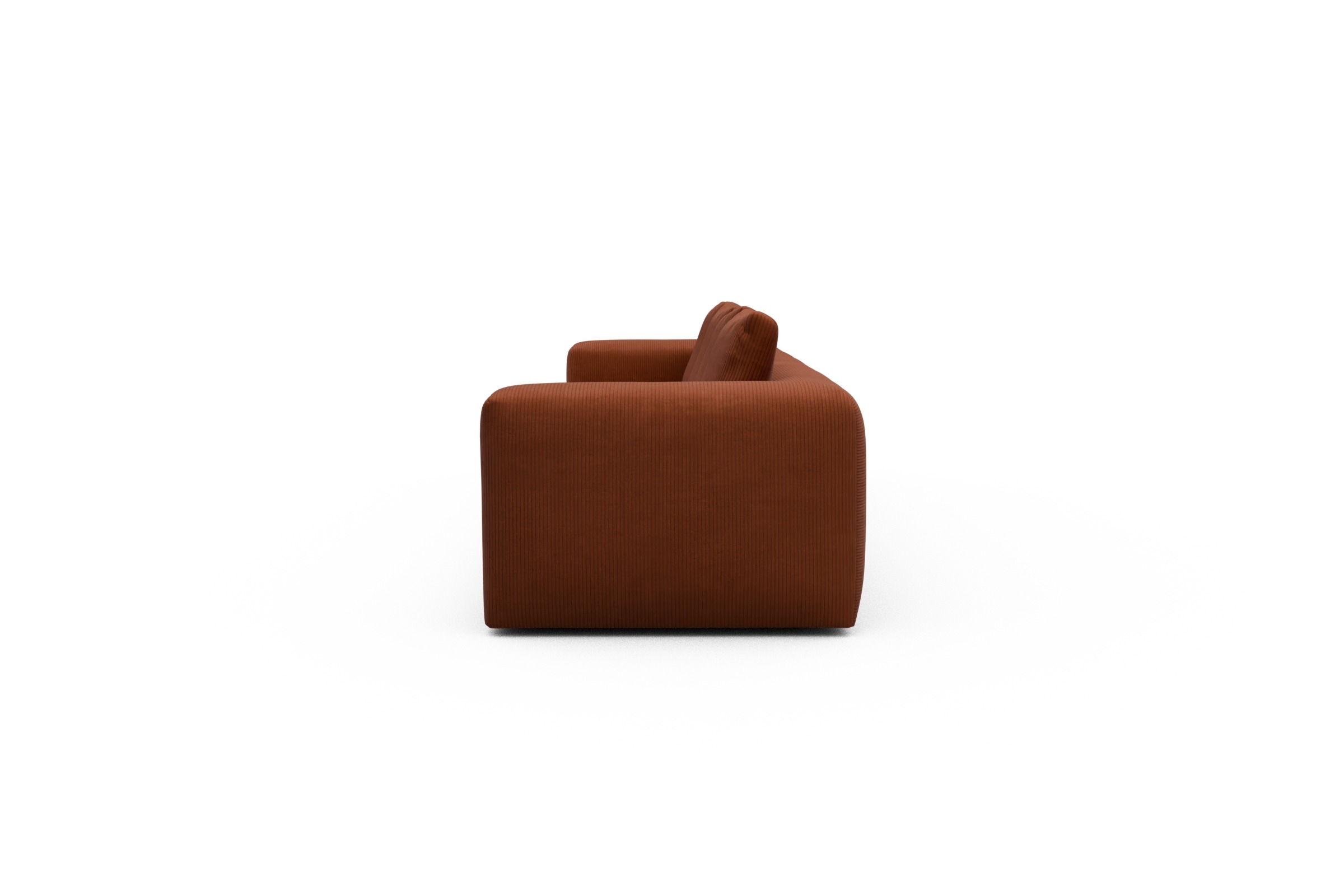 Sofa Modulares XXL Sofa Fred 5-Sitzer Corduroy-Burnt-Orange