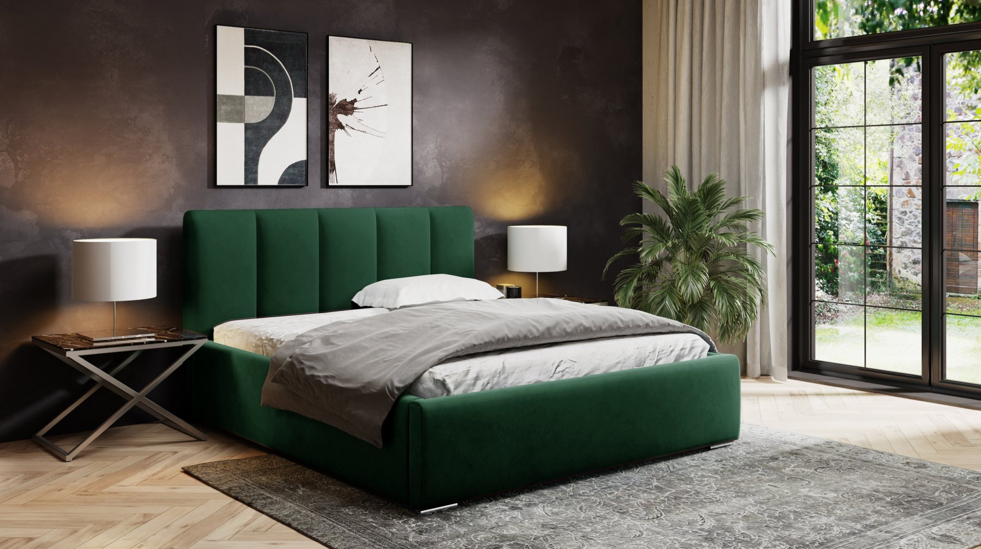 Polsterbett Atlas MAGIC VELVET 2225 180 cm mit Metallrahmen moebelfaktor