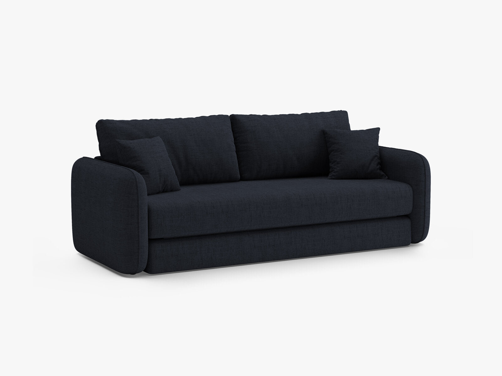 Micadoni Sofa mit Schlaffunktion Dormi 3-Sitzer Strukturierter Stoff Moly Königsblau