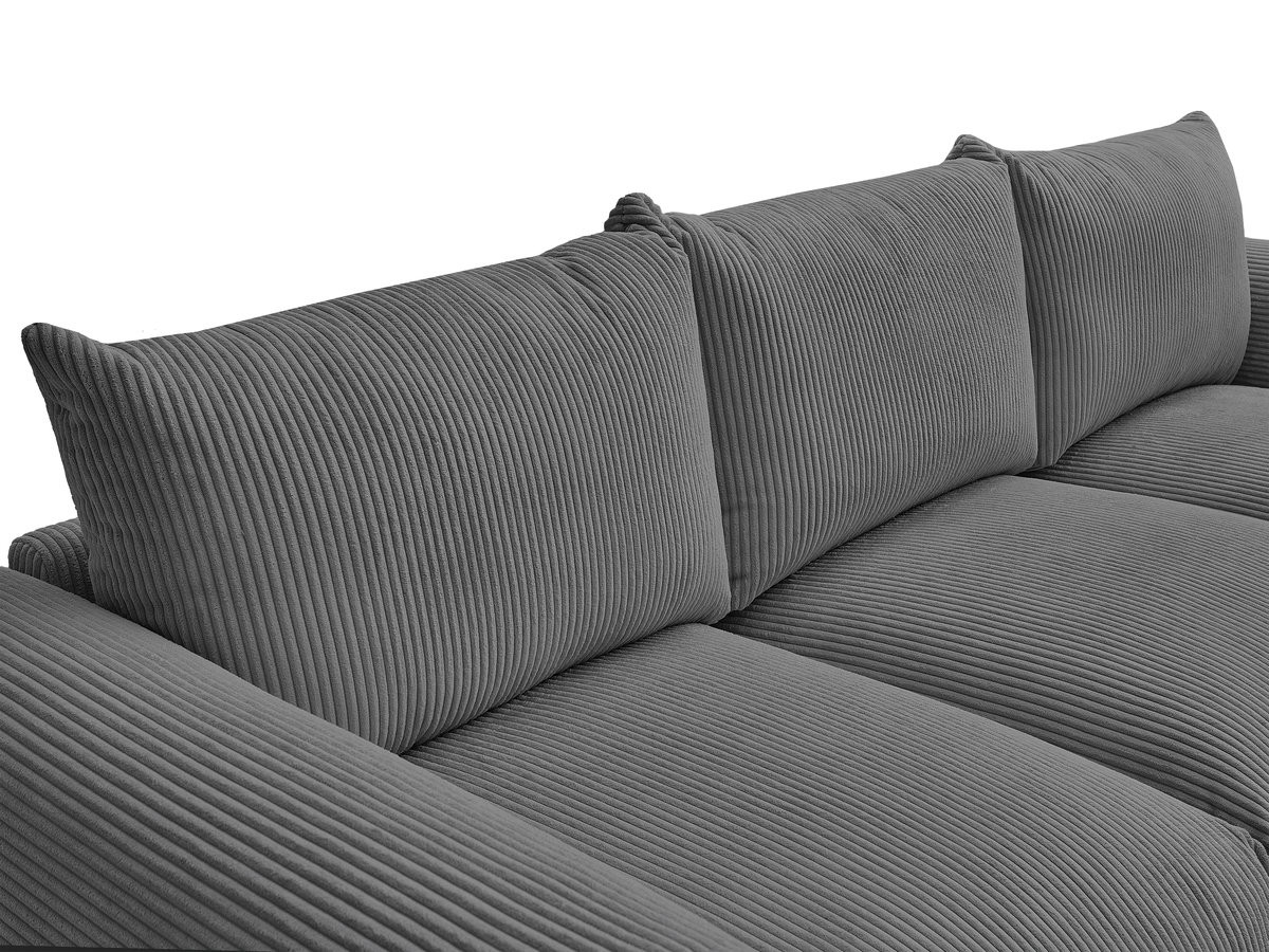 Bobochic Ernest Sofa 3-Sitzer 266 × 106 cm Cordsamt Dunkelgrau
