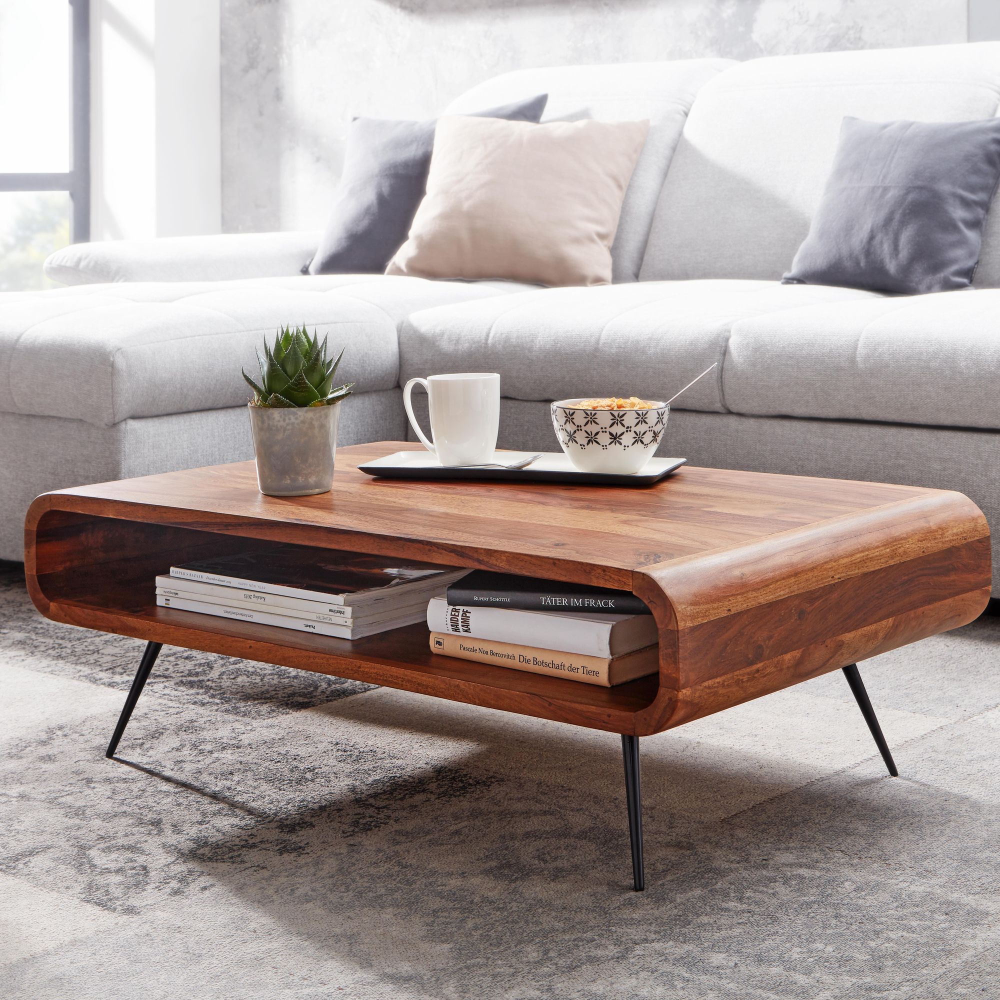 Couchtisch Modrudalur Sheesham Massivholz 90 × 55 × 30 cm