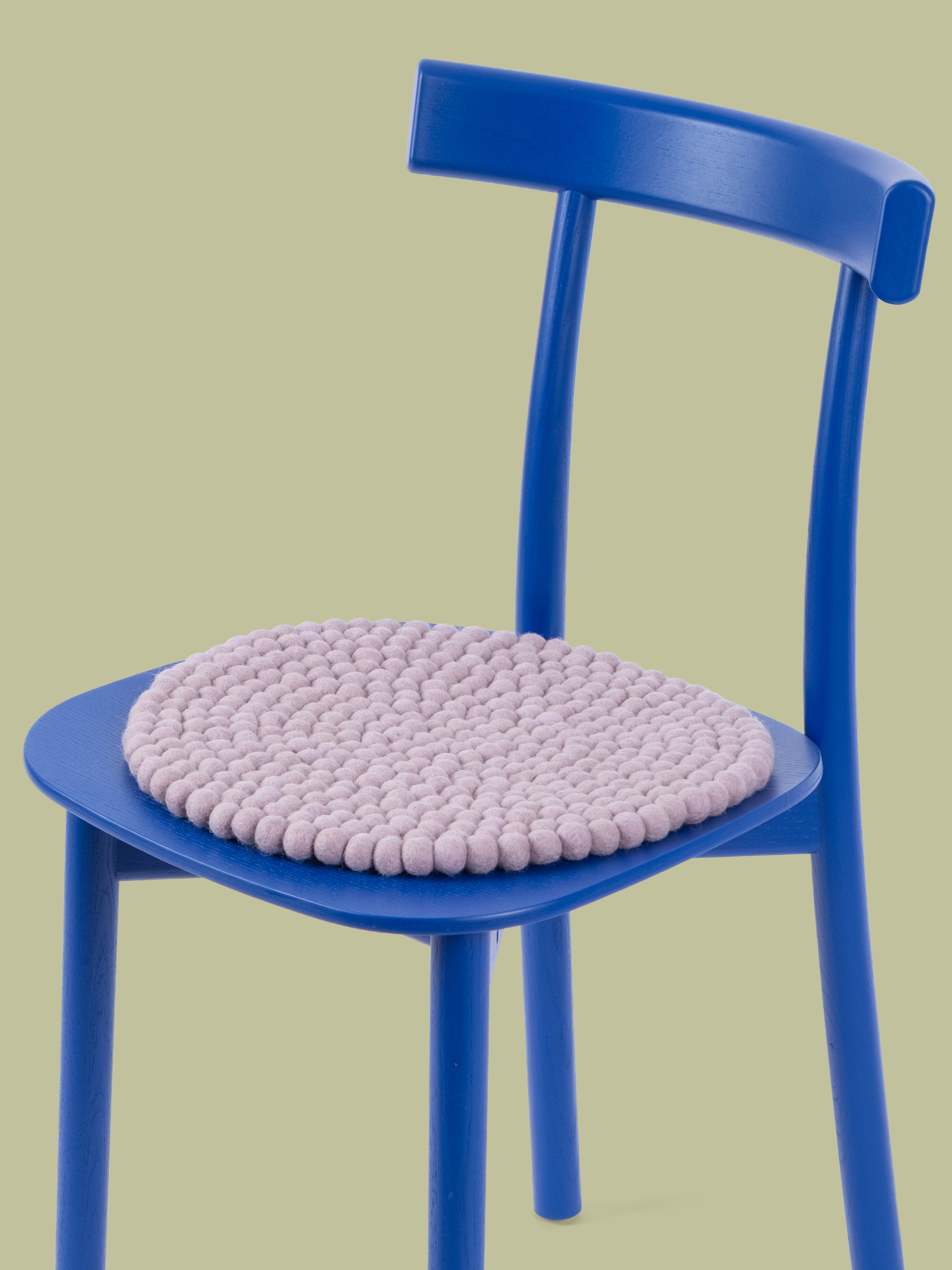 myfelt Marla Filzkugel-Sitzauflage Hellviolett Ø 36 cm