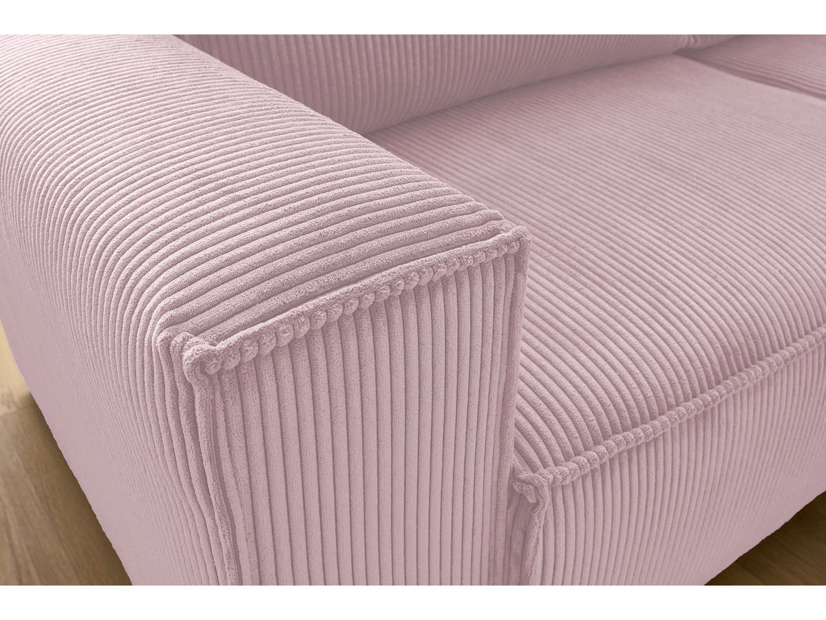 Bobochic Nihad Ecksofa Cordsamt Violett Ecke rechts