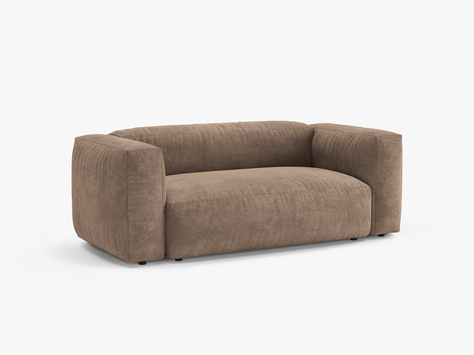Micadoni Martina Sofa 2-Sitzer Samt Vogue Dunkelbeige