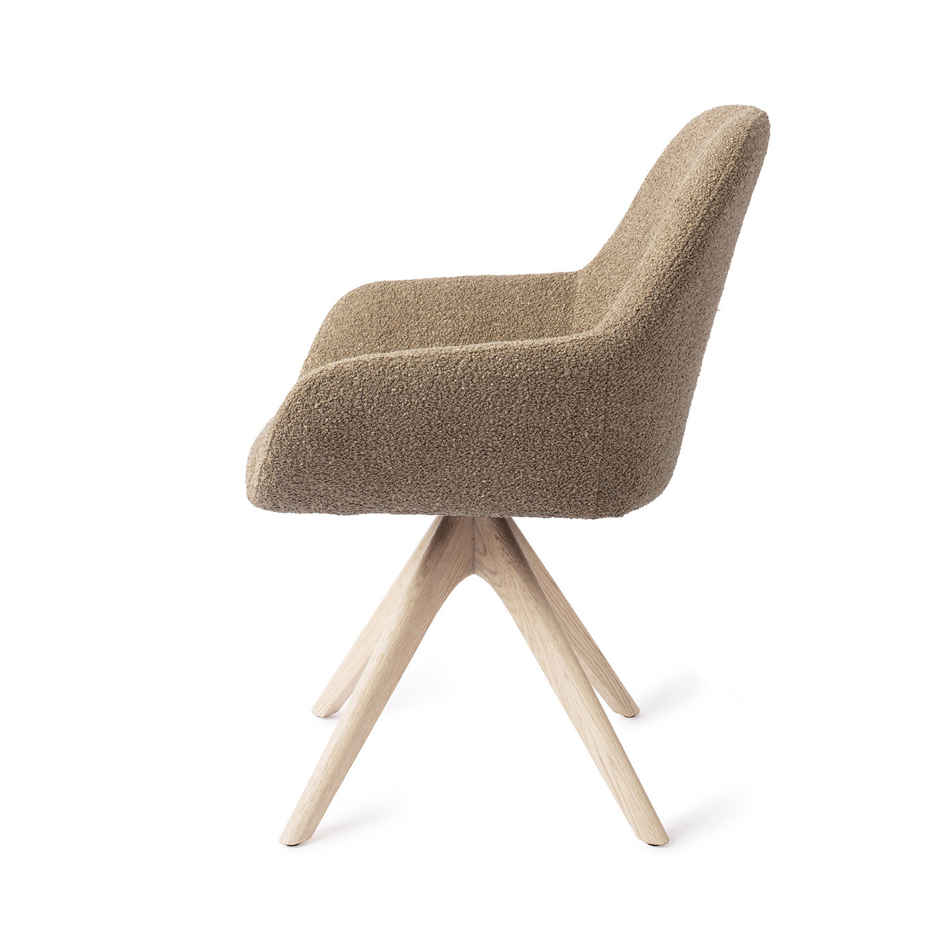 Jesper Home Esszimmerstuhl Kushi Moss Meadow Revolve Eiche gebleicht