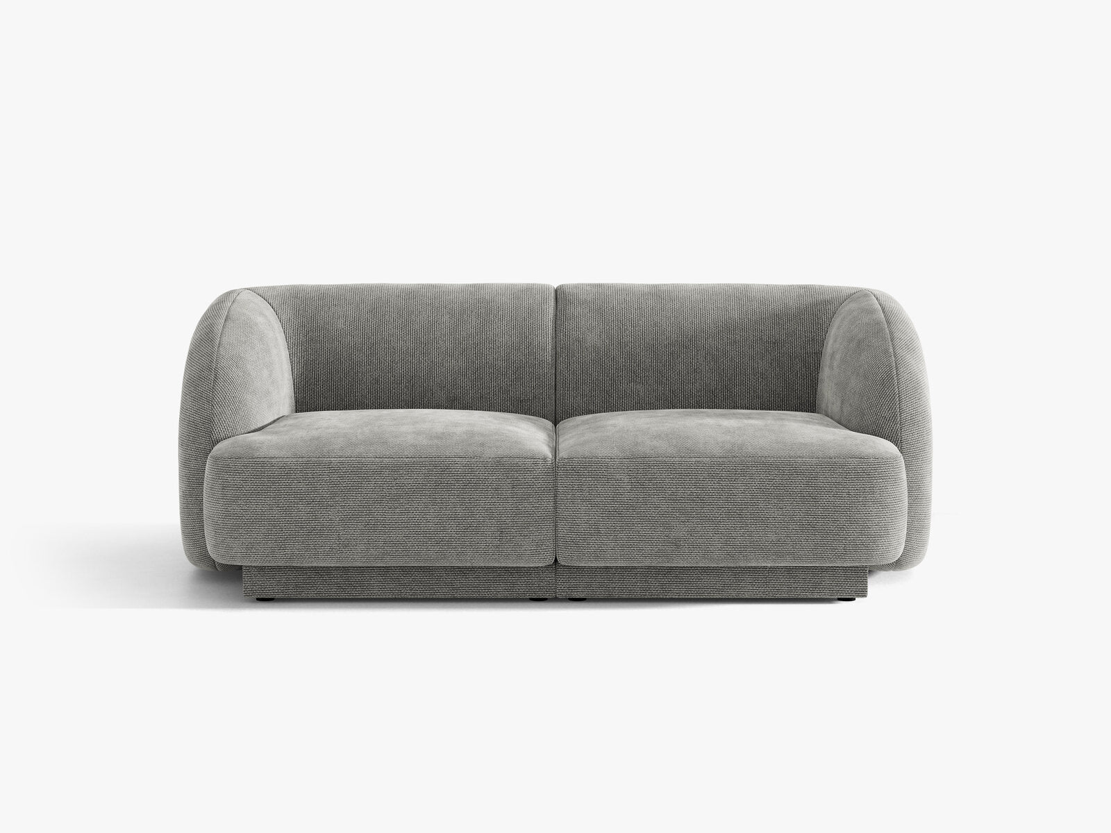 Micadoni Sofa Miley 2-Sitzer Chenille Eden Hellgrau