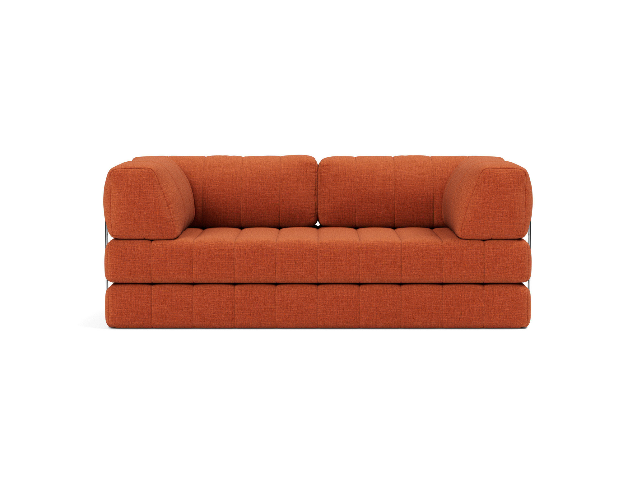 Schlafsofa CozyPad mit Armlehnen Chenille Esina 412-Rust-Orange