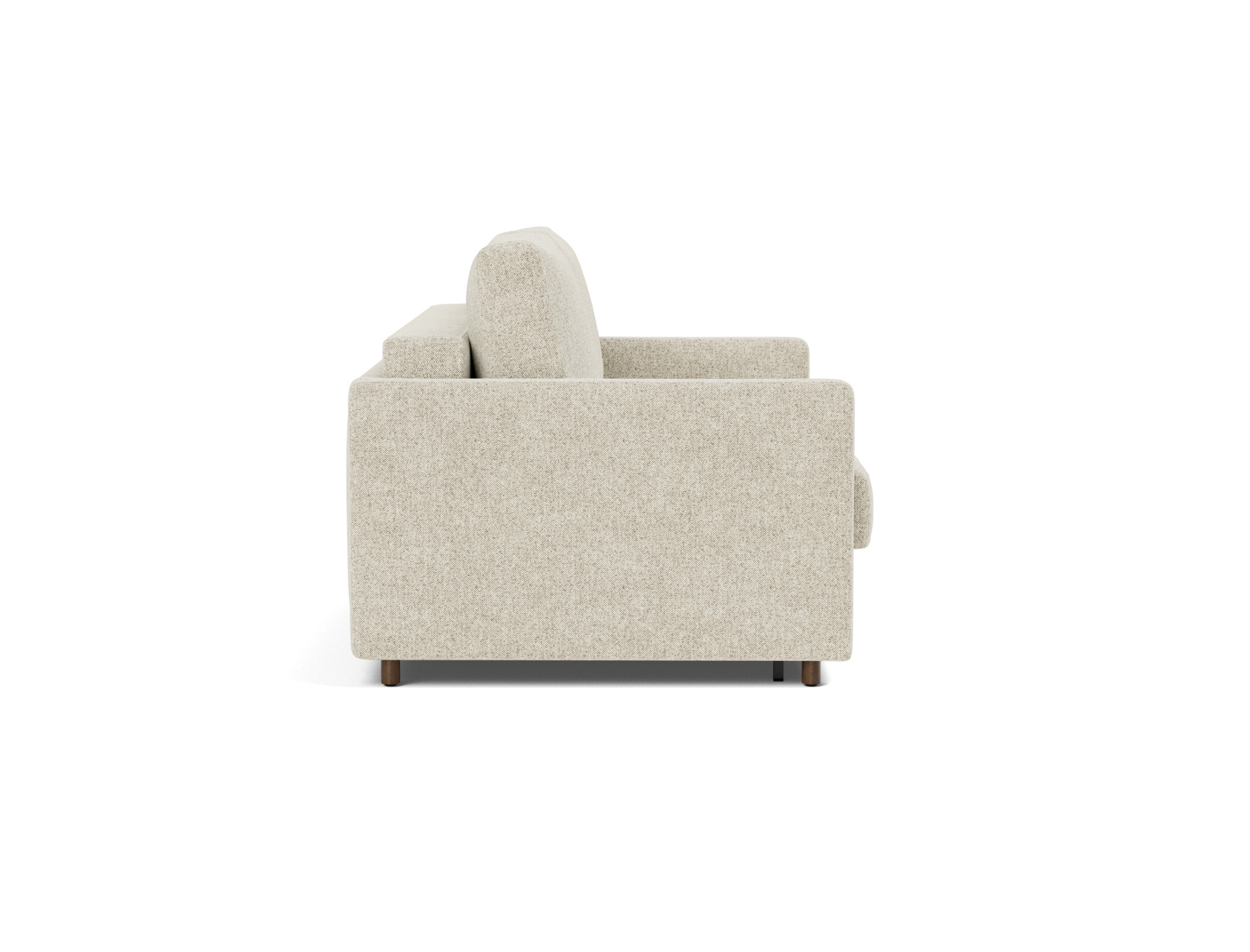 Schlafsofa Neah mit Slim-Armlehnen 140 Strukturierter Stoff Taura 357-Off-White