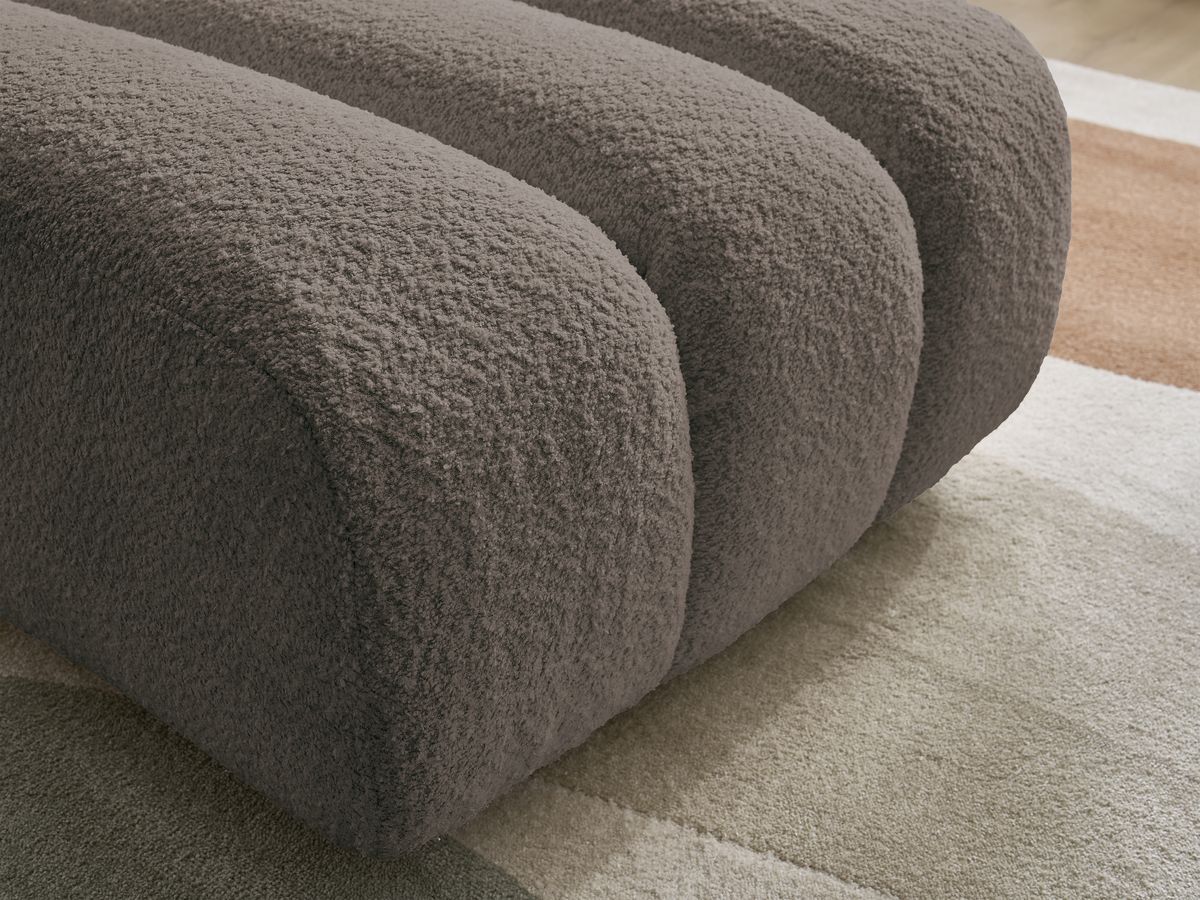 Bobochic Talia Pouf Bouclé-Stoff Braun