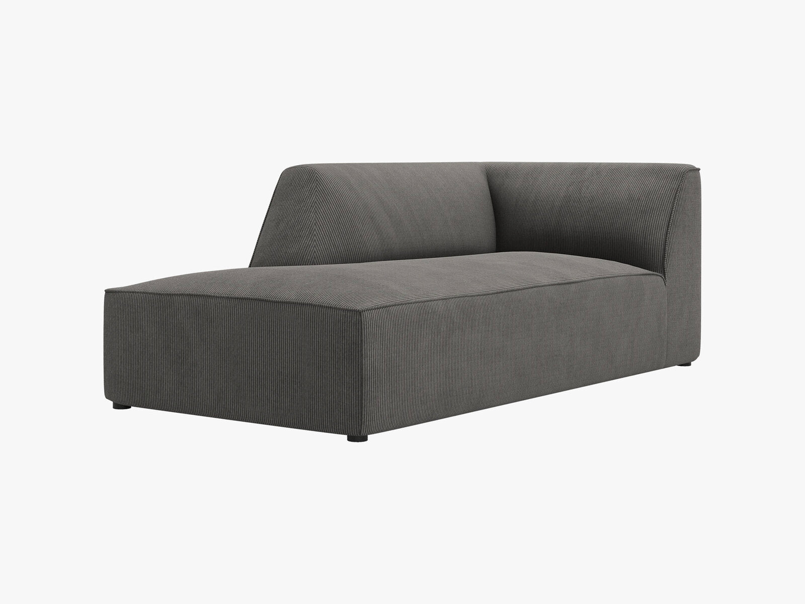 Micadoni Recamiere Ruby 1-Sitzer Links Kord Scala Dunkelgrau