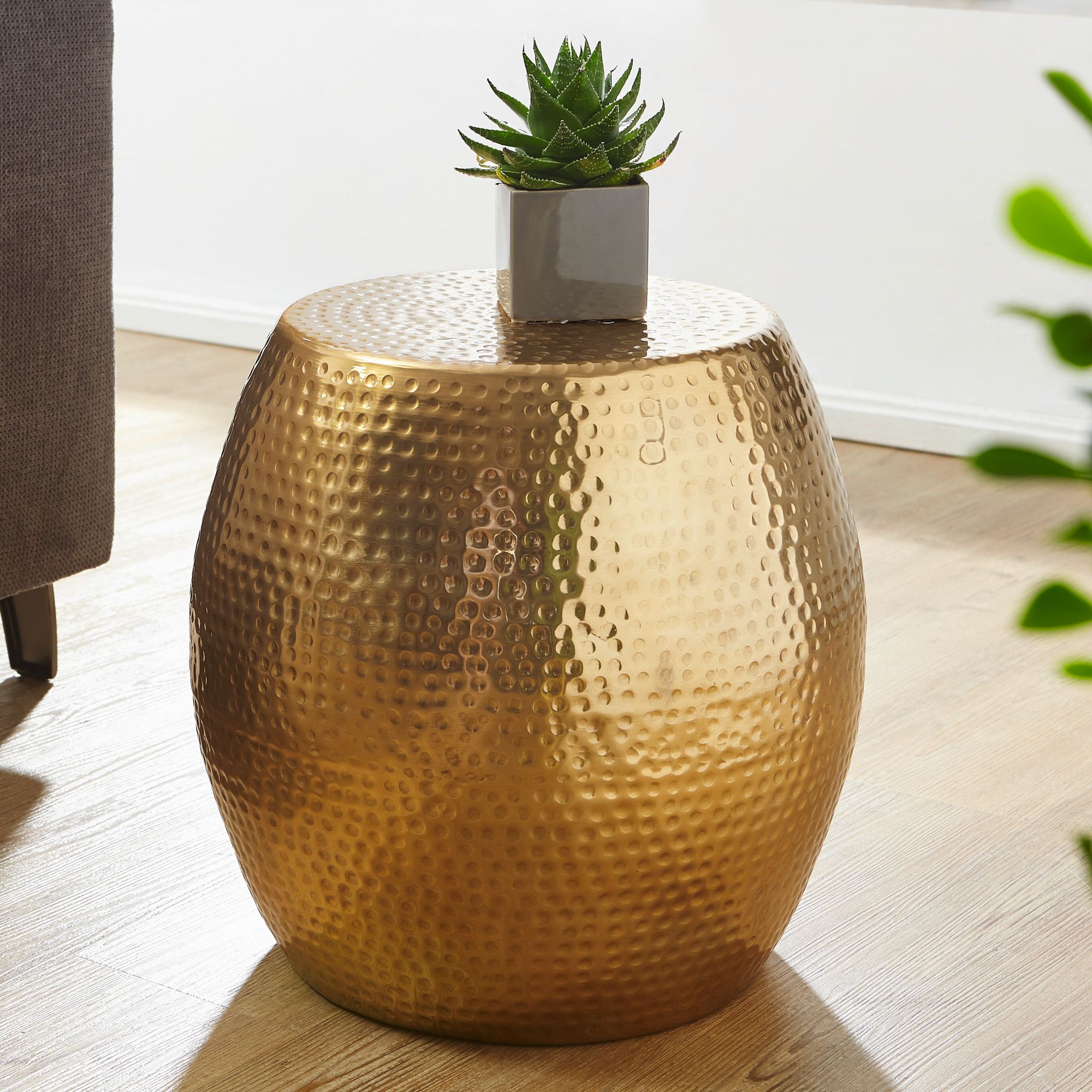 Beistelltisch Farsund Aluminium Gold Ø 42 cm