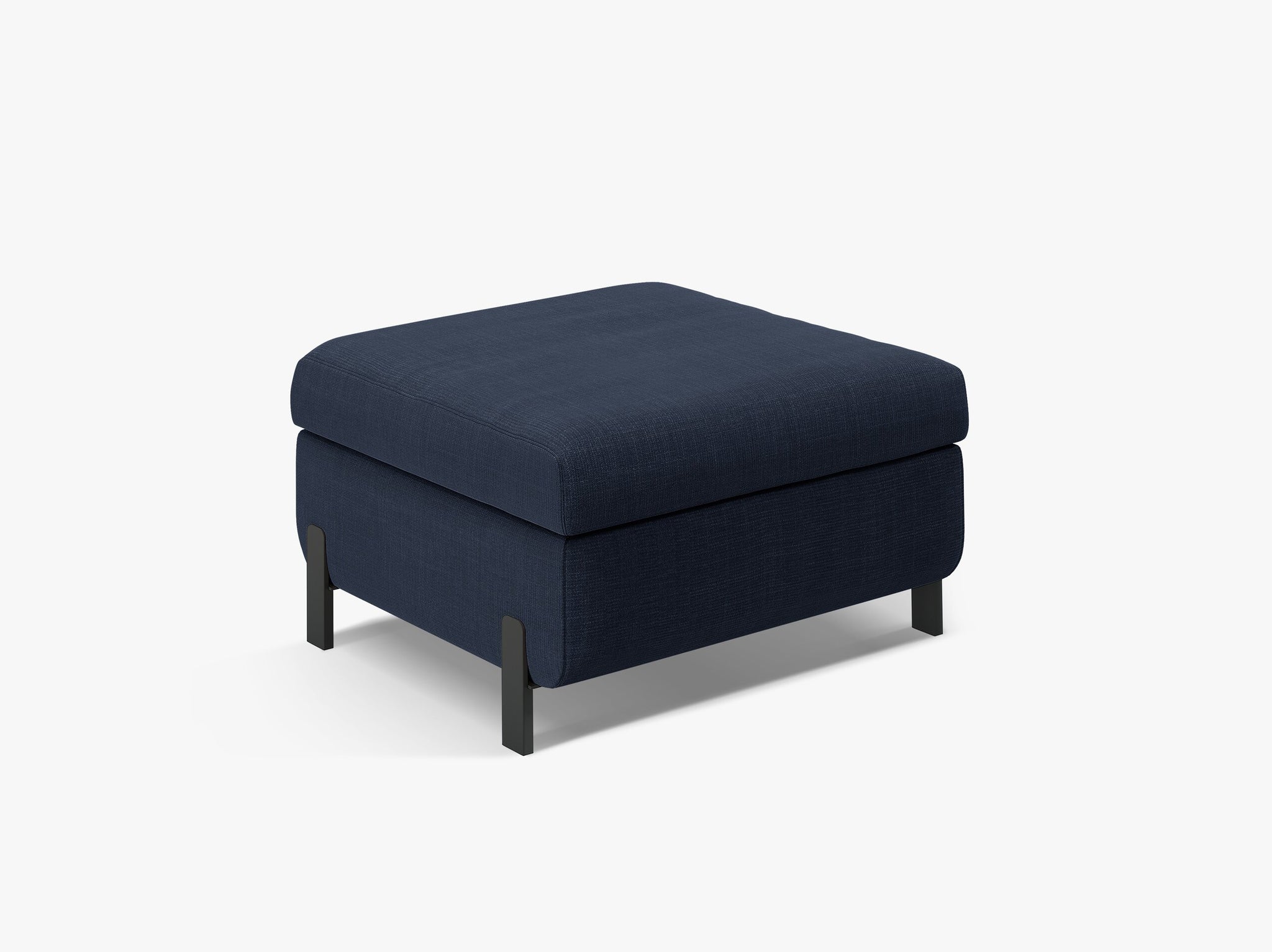 Micadoni Hocker Gloria 1-Sitzer Strukturierter Stoff Blau