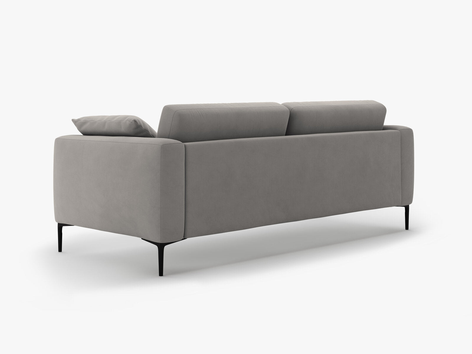 Micadoni Sofa Bemy 4-Sitzer Samt Grau