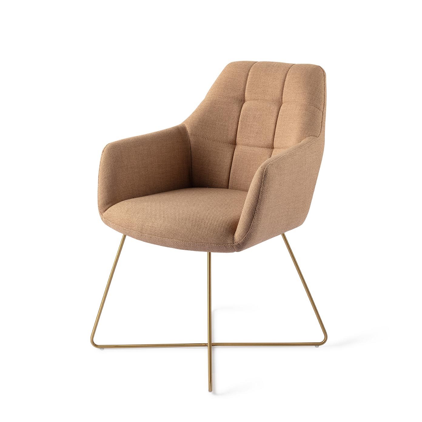 Jesper Home Esszimmerstuhl Noto Toasted-Toffee Cross Gold