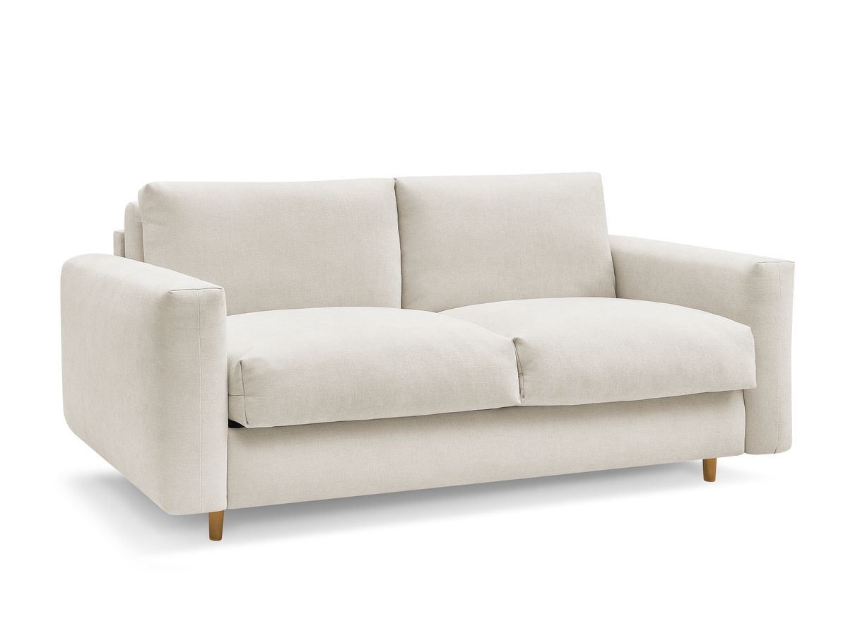 Bobochic Cocoone Schlafsofa 3-Sitzer Stoff Beige, Liegefläche 140 × 200 cm