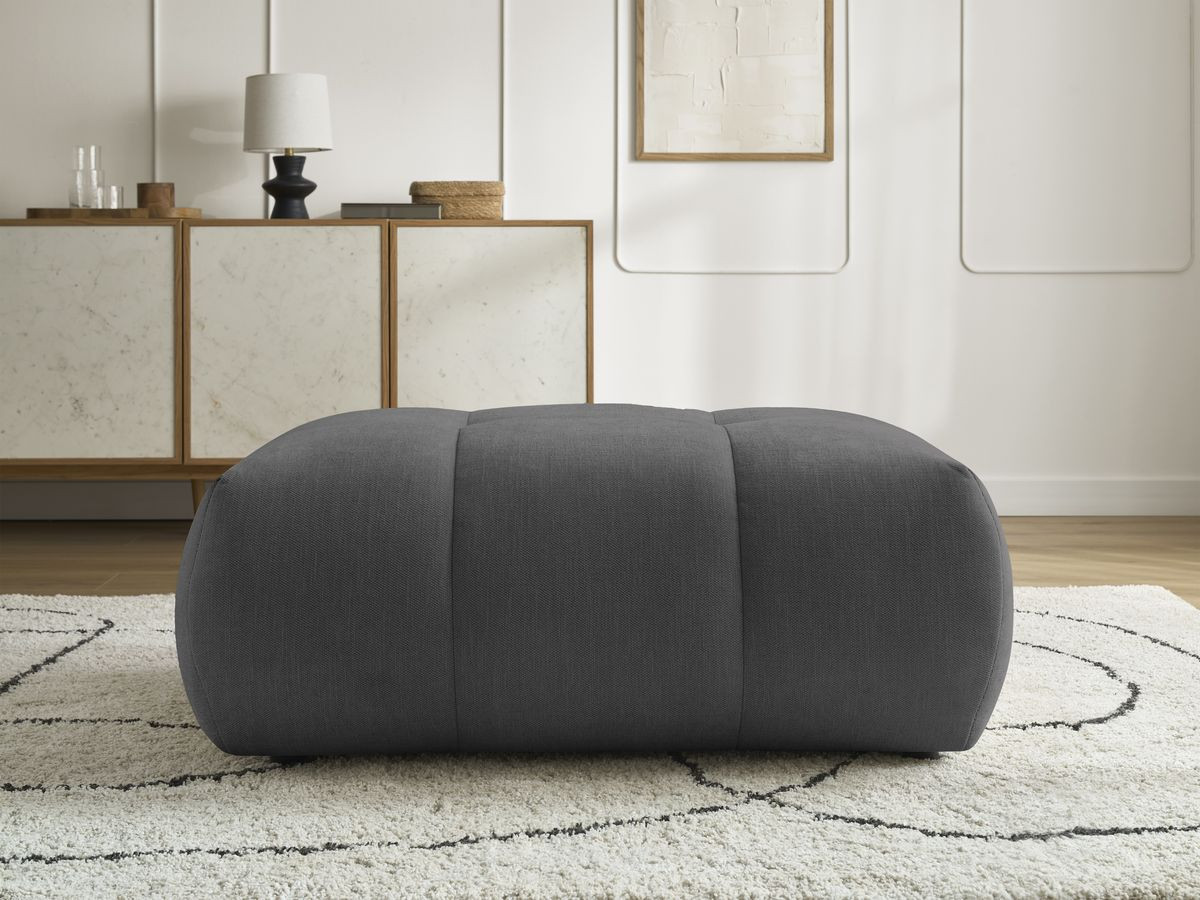 Bobochic Fuji Pouf Stoff Dunkelgrau