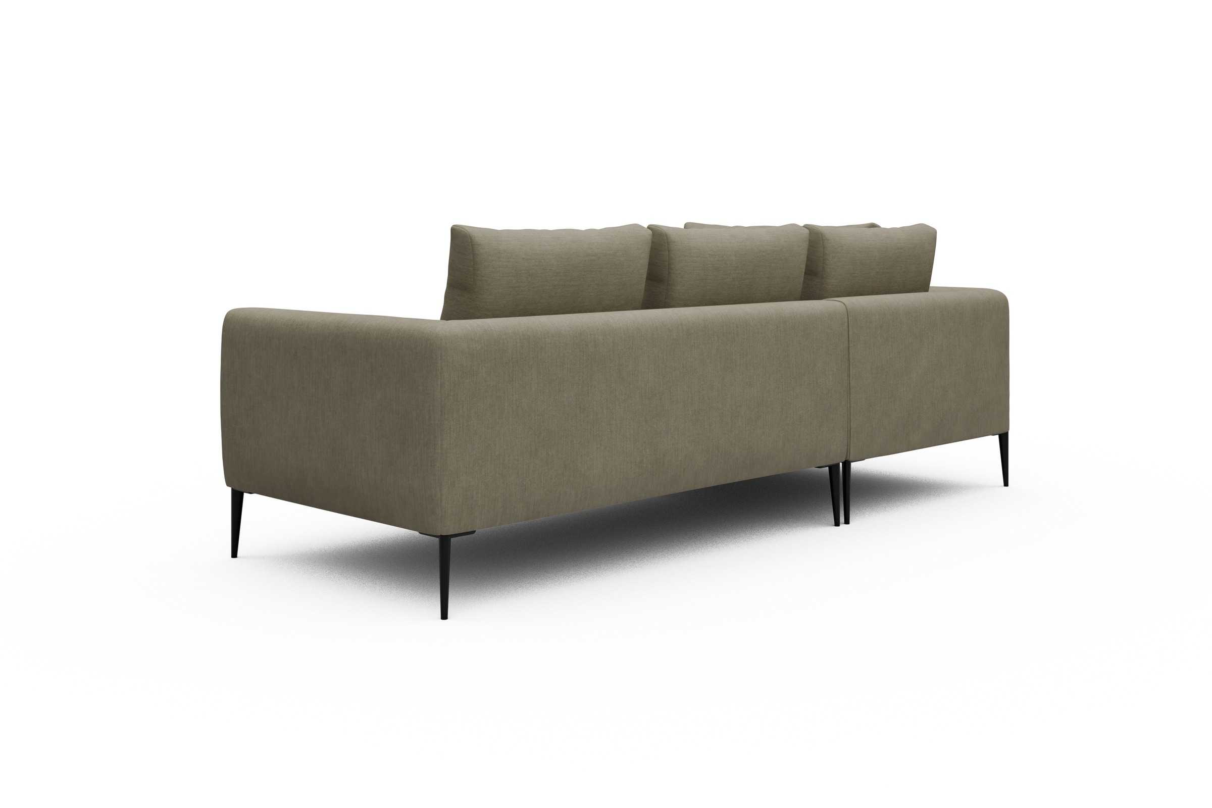Ecksofa Paul Relax-Ecke links mit 2-Sitzer Vivus-Dusty-Sand