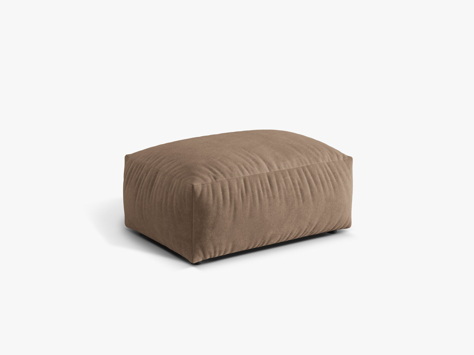 Micadoni Hocker Martina 1-Sitzer Samt Vogue Dunkelbeige