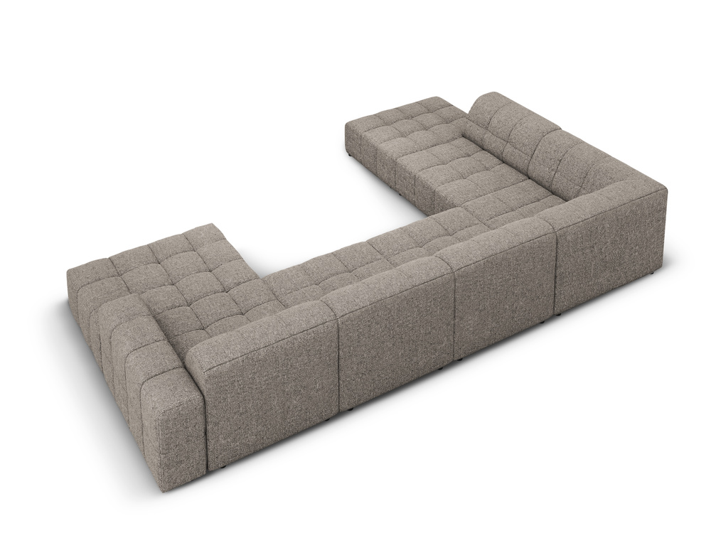 Cosmopolitan Design Panoramasofa Chicago 7-Sitzer Chenille Haga Grau Links