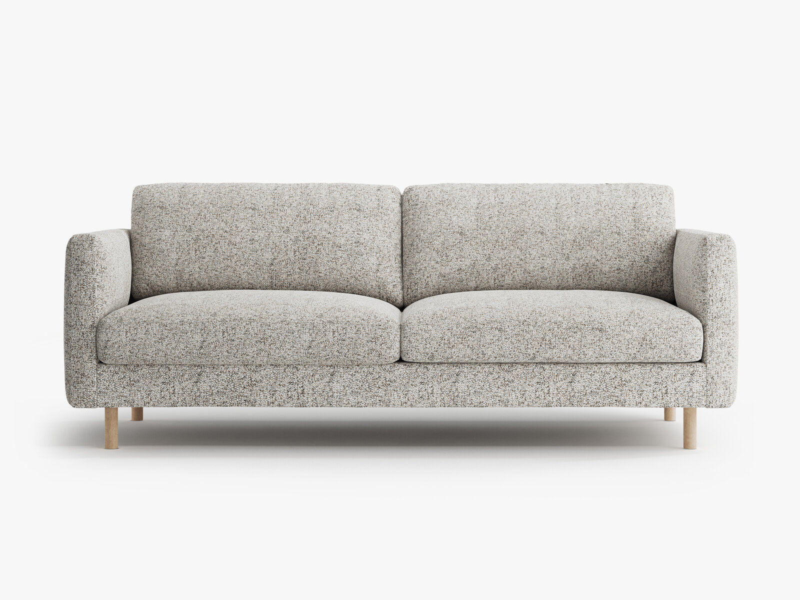 Micadoni Sofa Eden 3-Sitzer Strukturierter Stoff Beige Melange