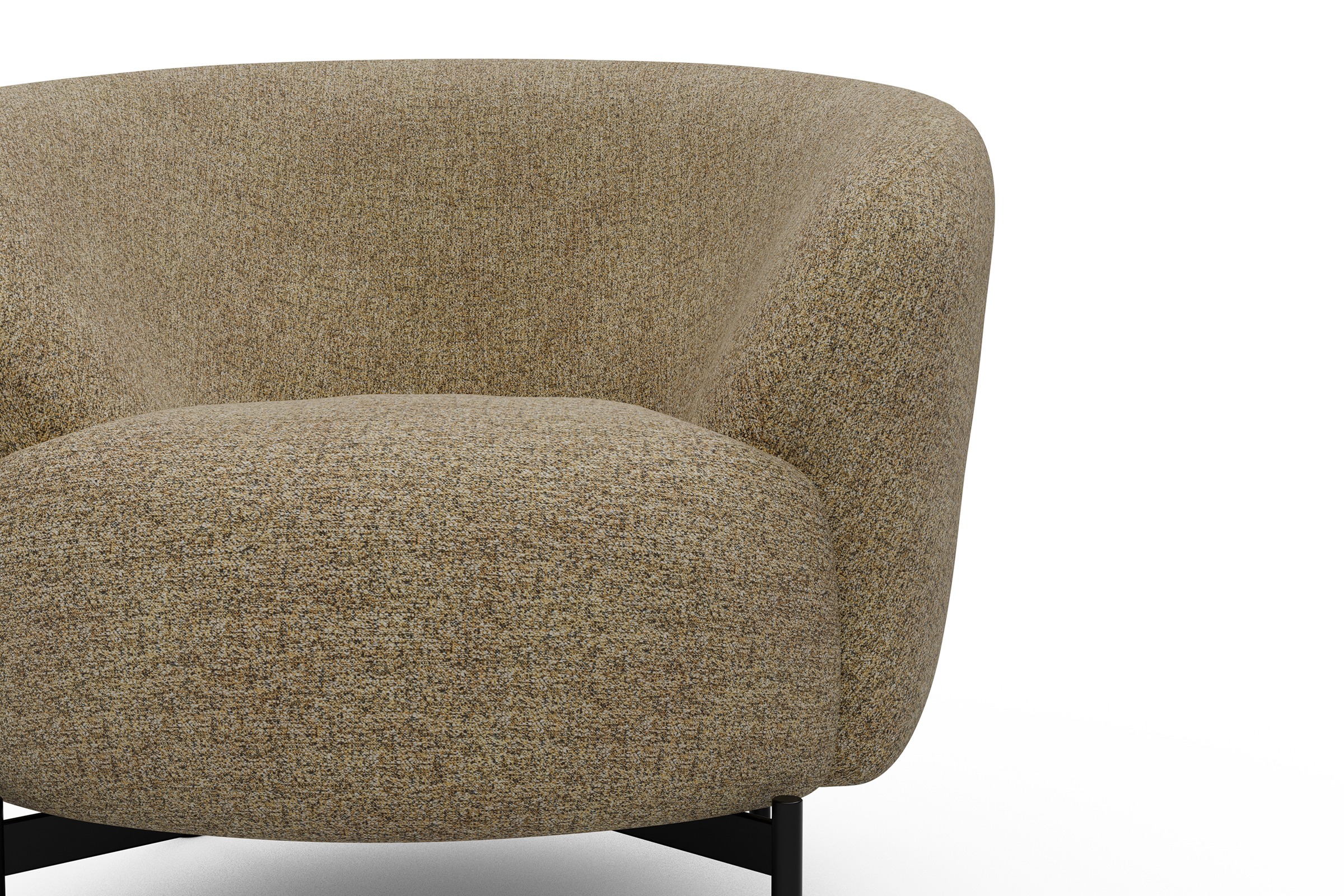 Sessel Ronda X-Metallgestell Schwarz Carreno-Silician-Yellow