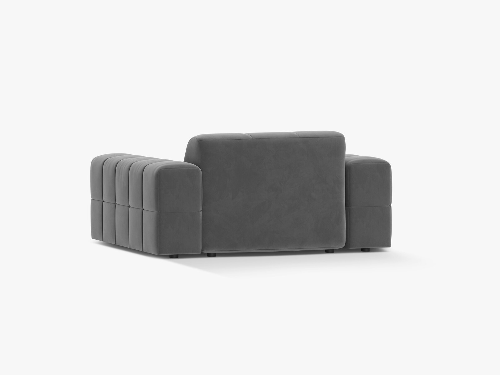 Micadoni Sessel Jennifer 1-Sitzer Samt Venus Hellgrau