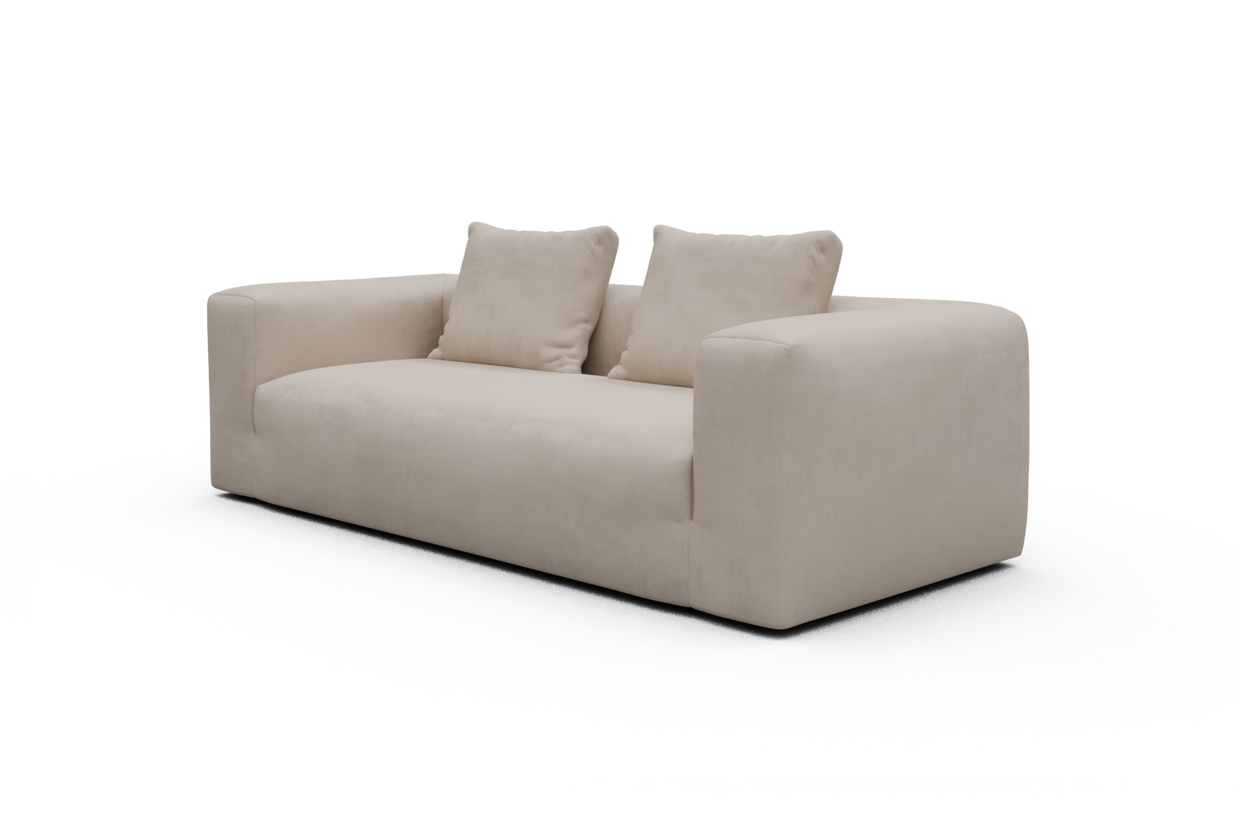 Sofa Fred 3-Sitzer Cordufine-Off-White