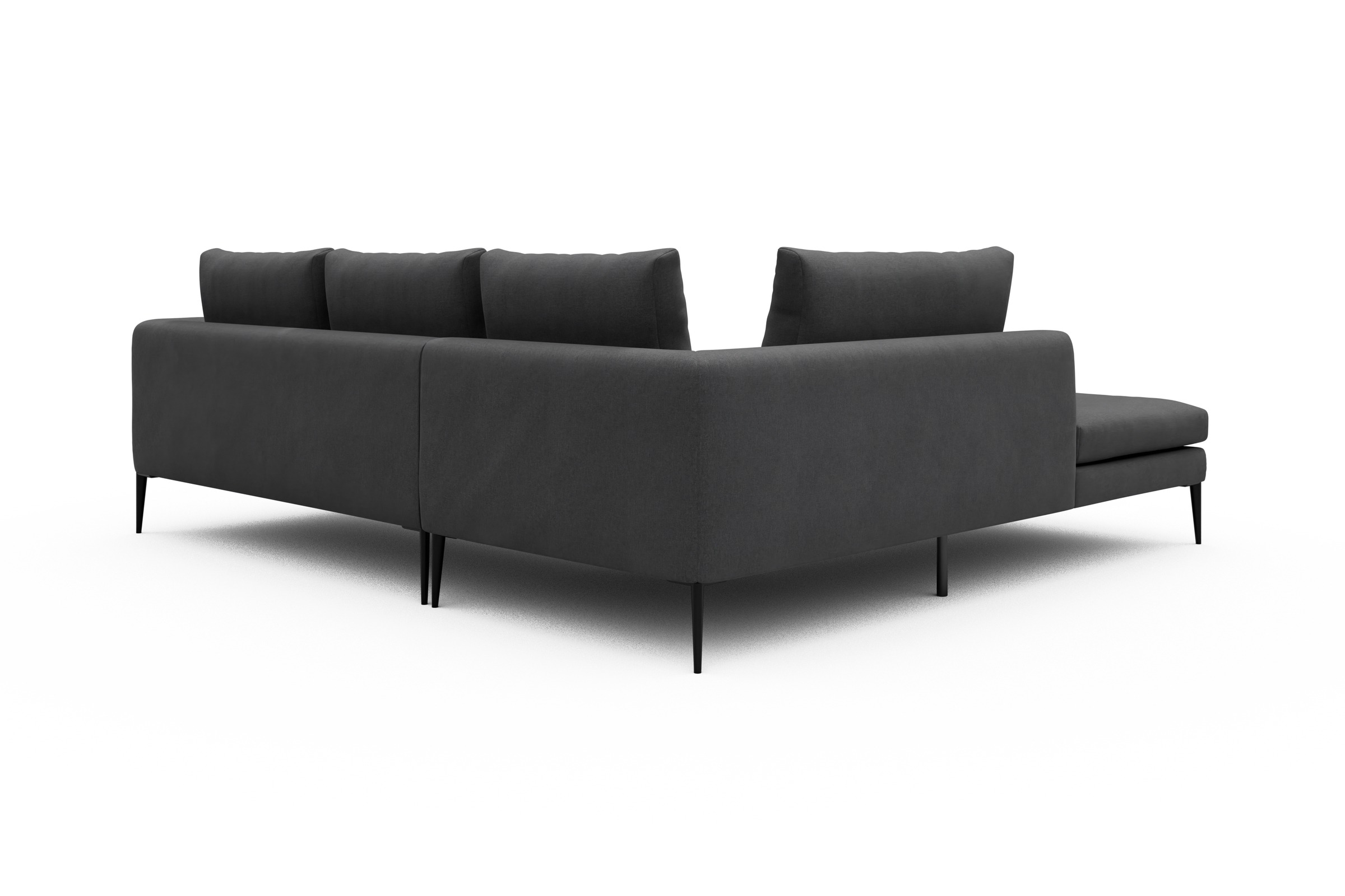 Ecksofa Paul Relax-Ecke links mit 2-Sitzer Satya-Zinc
