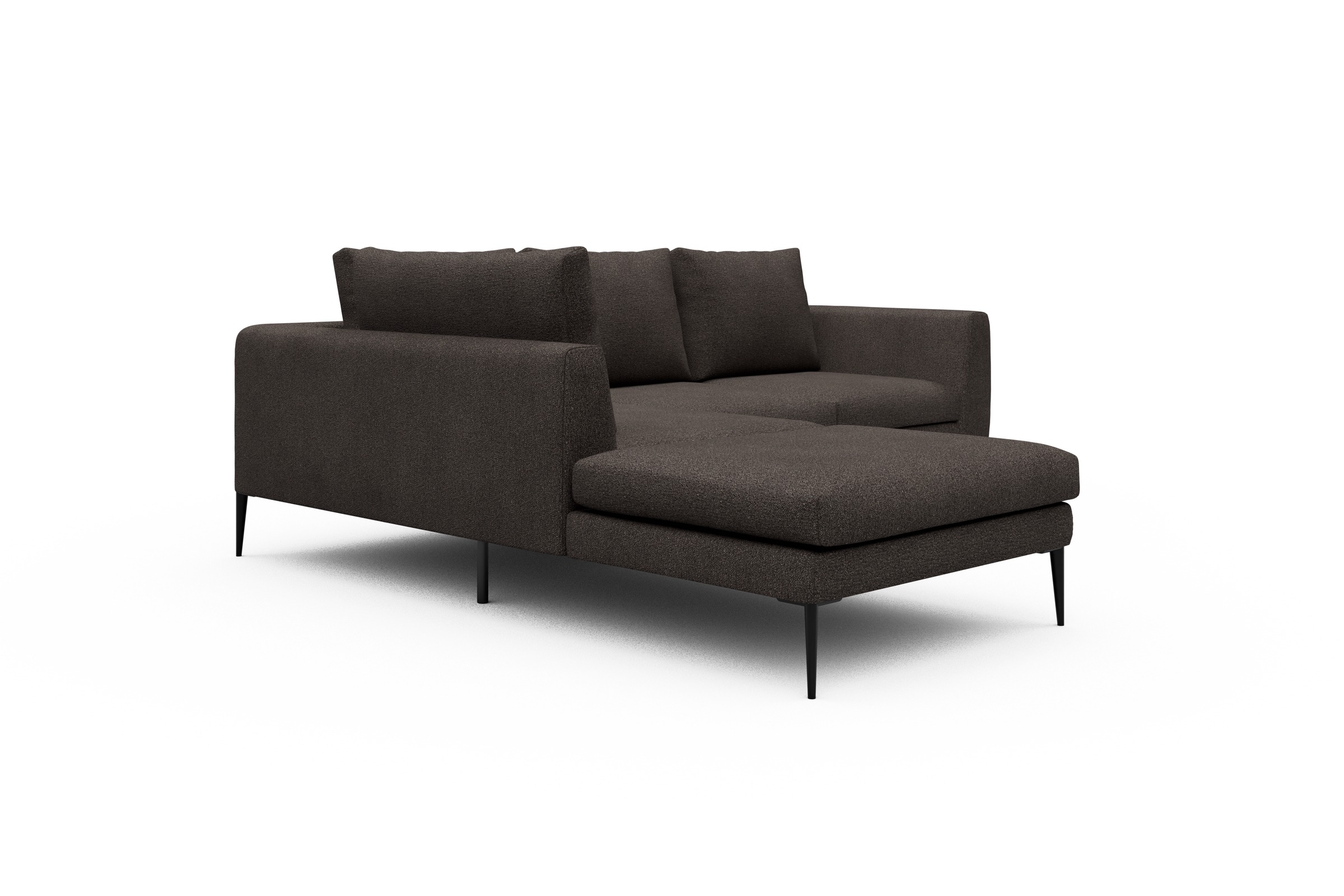 Ecksofa Paul Relax-Ecke links mit 2-Sitzer Boucle-Taupe