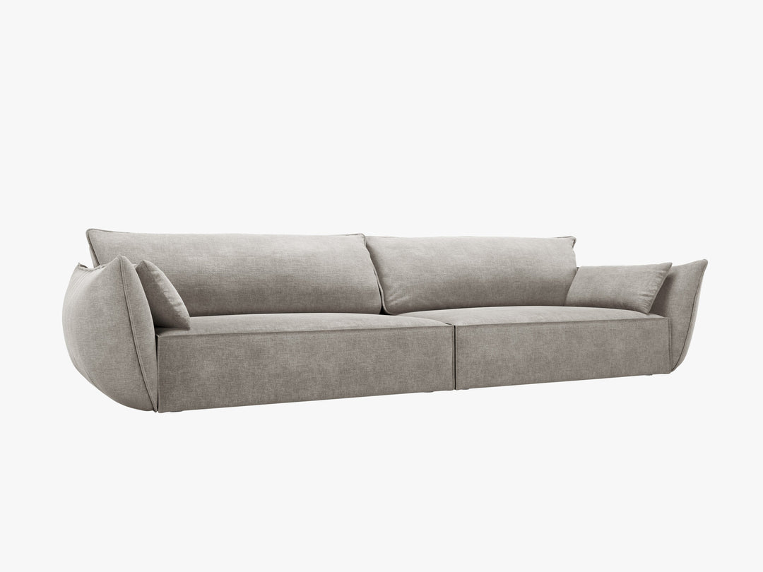 Micadoni 4-Sitzer Sofa Kaelle Chenille Over The Horizon Hellgrau