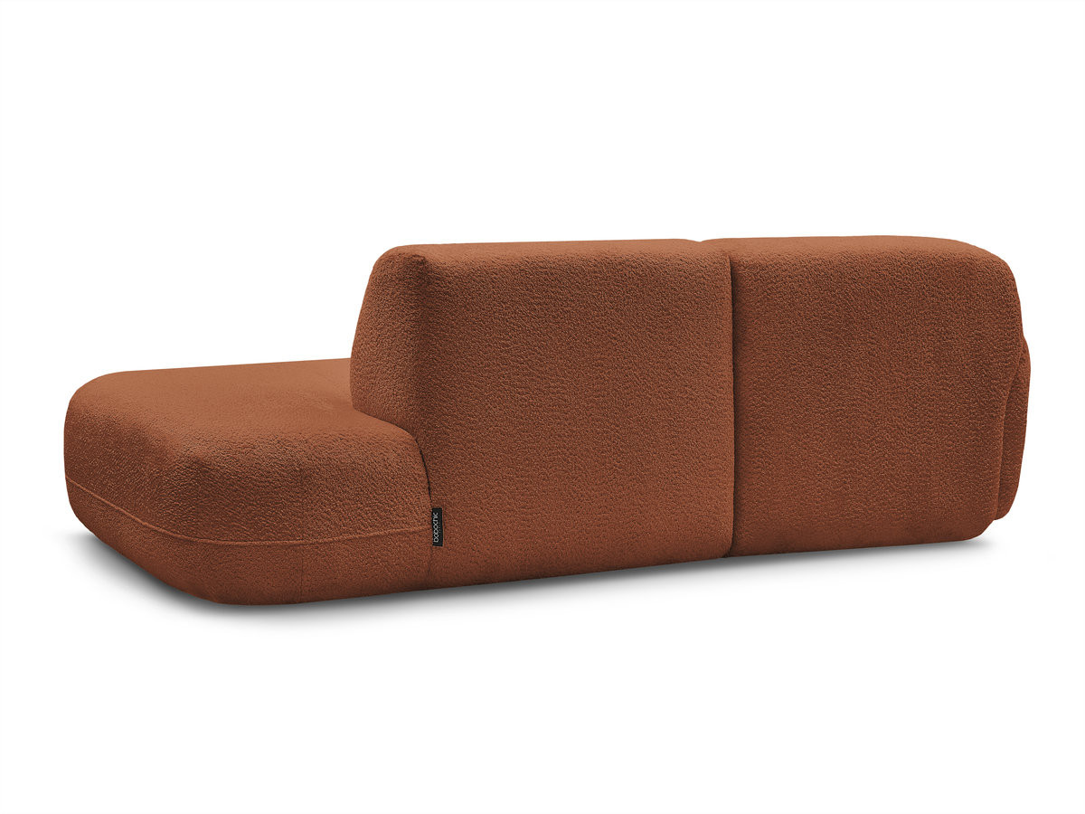 Bobochic Anda Ecksofa 241 × 163 cm Chenille Orange Ecke links