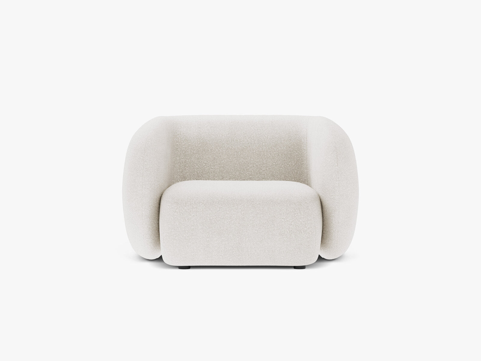Micadoni Sessel Kate 1-Sitzer Boucle Weiß