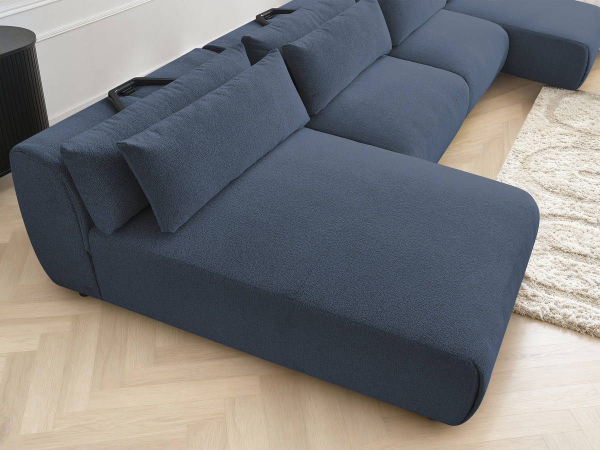 Bobochic Jana Wohnlandschaft Melange-Stoff Blau