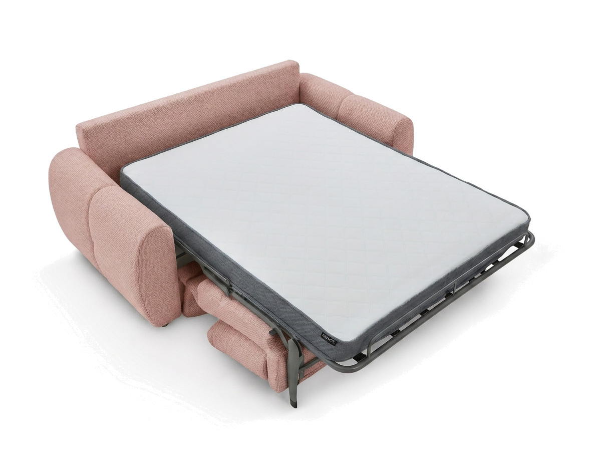 Bobochic Fuji Schlafsofa 3-Sitzer Stoff Rosa