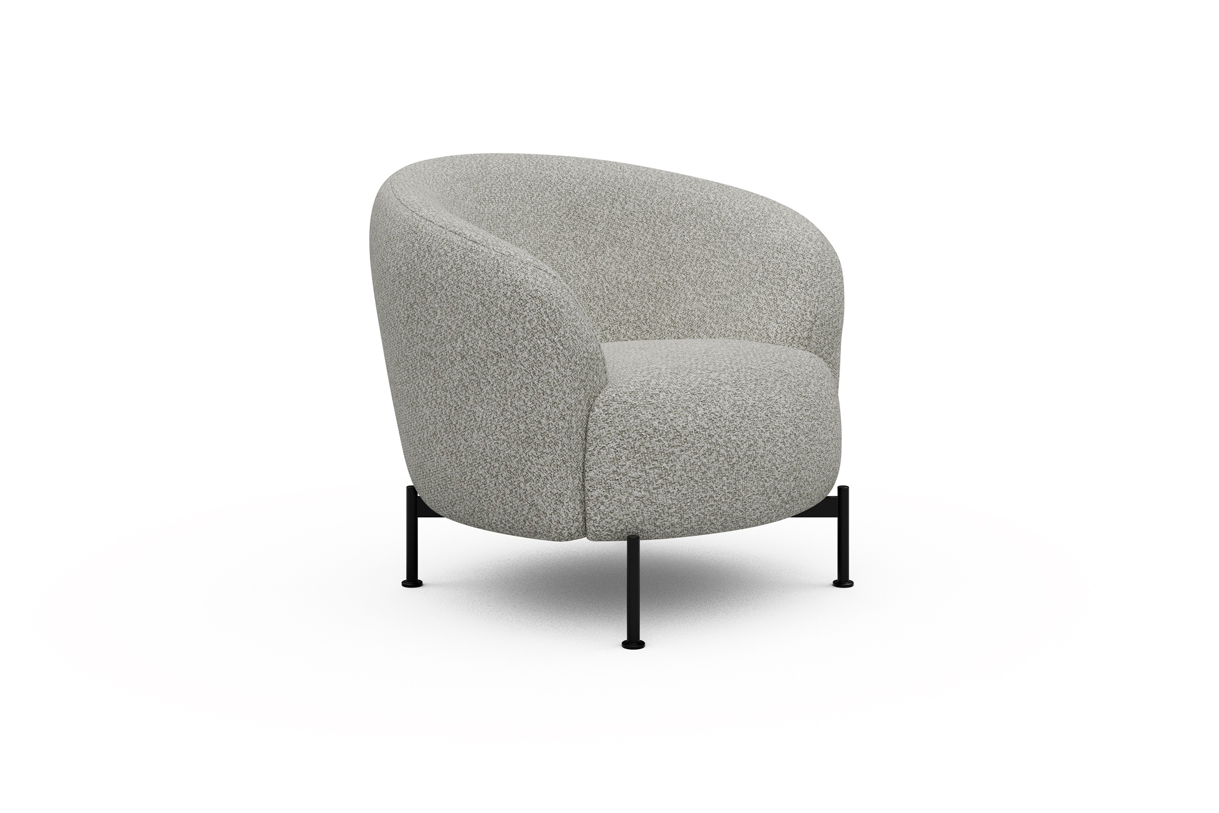 Sessel Ronda X-Metallgestell Schwarz Vanora-Warm-Sand