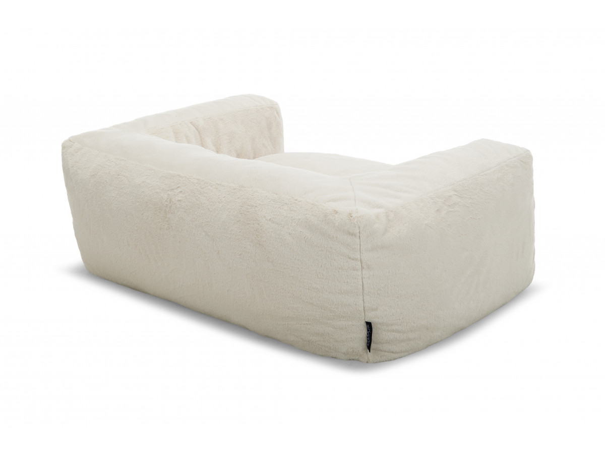 Bobochic Salto Hundekorb Kunstfell Weiß, Größe XL (115 cm)