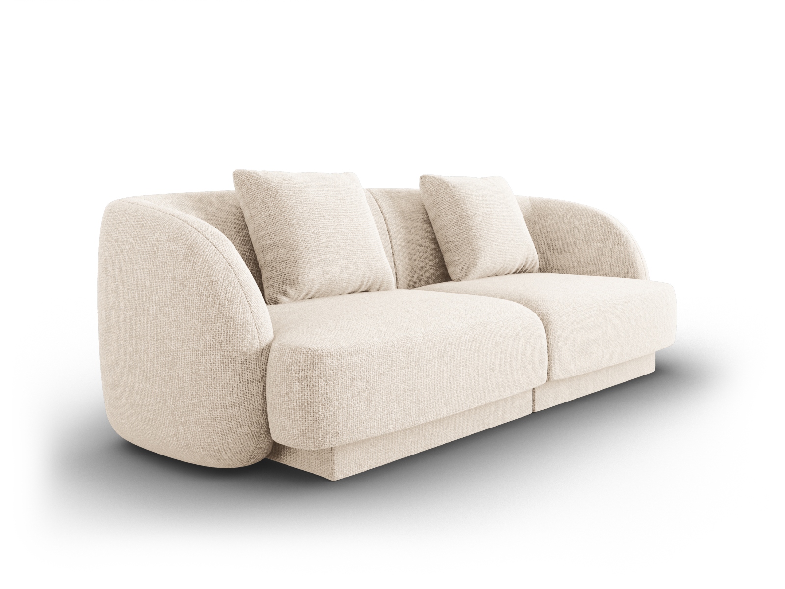 Cosmopolitan Design Sofa Tulum 2-Sitzer Chenille Eden Helles Beige
