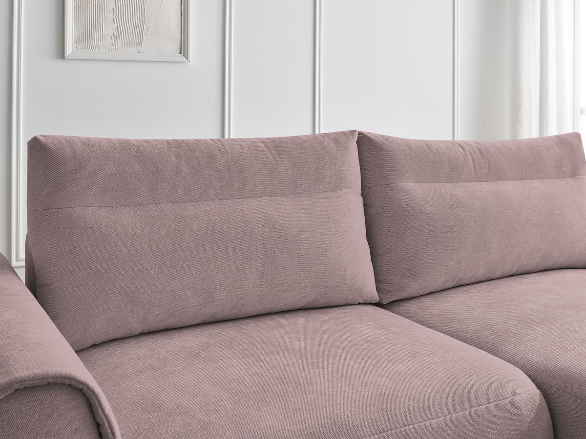 Bobochic Aden Ecksofa 246 × 152 cm Stoff Rosa Ecke rechts