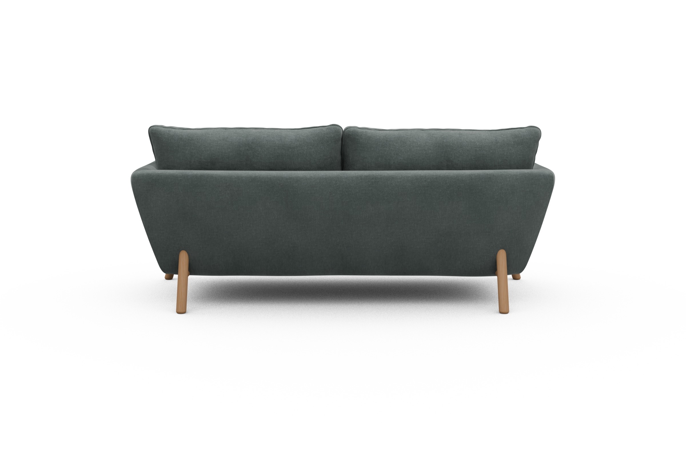 Sofa Emil 2-Sitzer Beinfarbe Eiche Natur Smooth-Silver-Grey