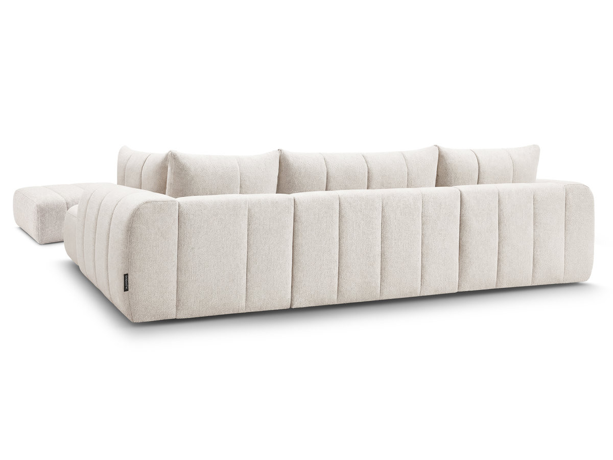 Bobochic Nesty Wohnlandschaft mit Pouf Melange-Stoff Beige Ecke links